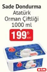 ATATÜRK ORMAN ÇİFTLİĞİ SADE DONDURMA 1000 ML